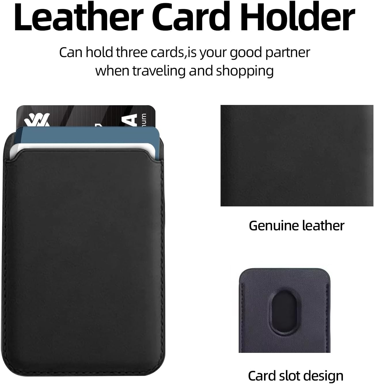 2Pack Magnetic Wallets, Wallet Compatible with Magsafe Wallet, Phone Card Holder, Magnetic Phone Card Holder, Applicable to Iphone 16/15/14/13/12 Series image number 4