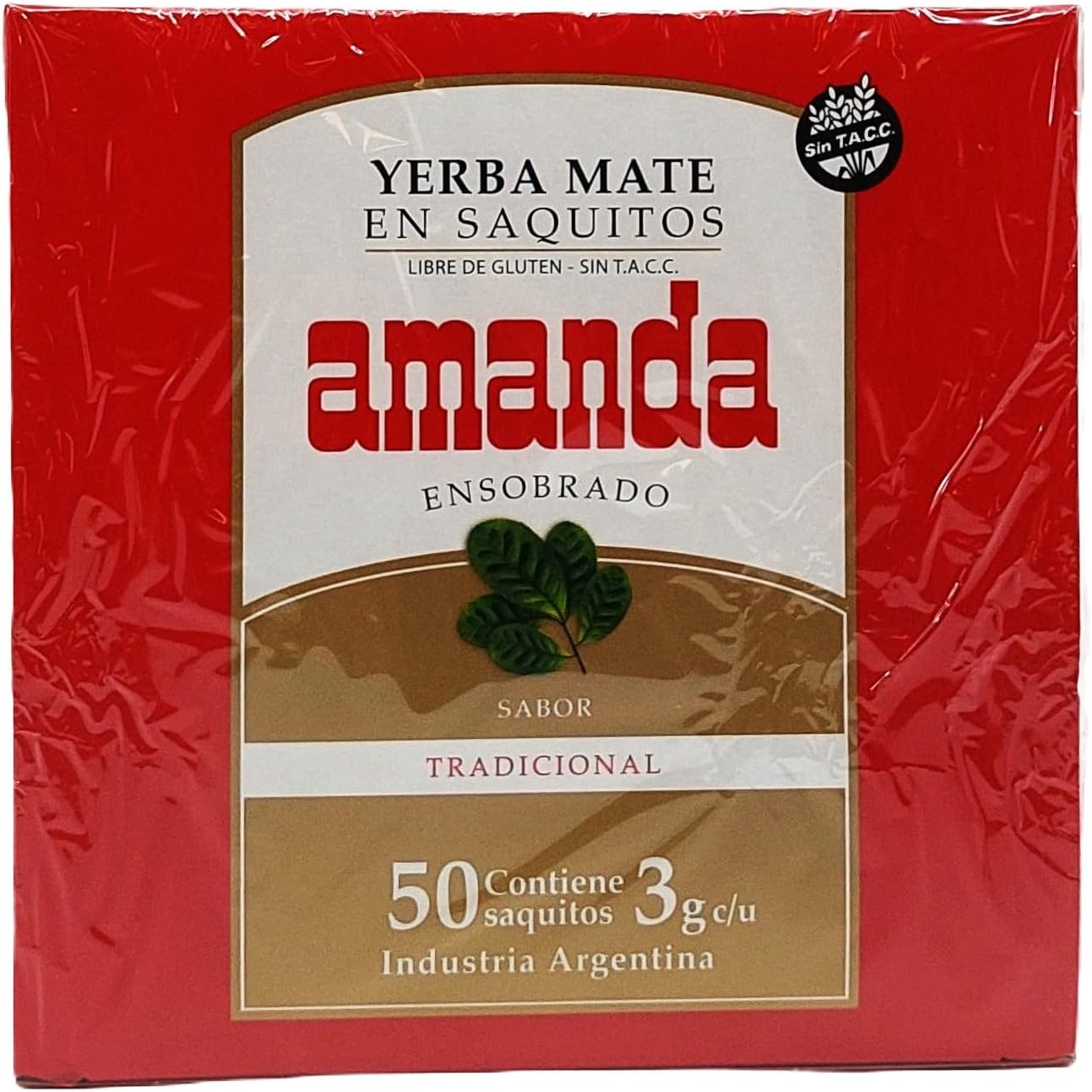 Amanda Yerba Mate Tea Natural Flavour 50 Teabags image number 1