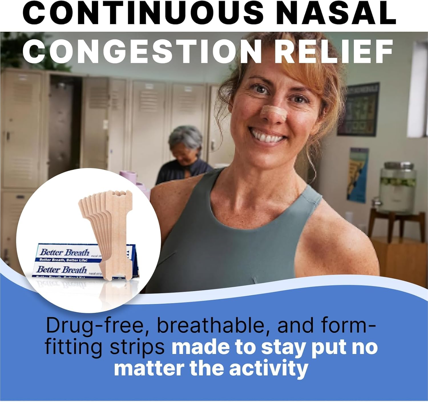 30 Pack Breathe Right Nasal Strips, Nose Strips for Sleeping, Snoring Relief, and Better Nose Breathing, Effective Nose Tape for Sleeping, Reducing Snoring, and Improving Sleep Quality image number 2