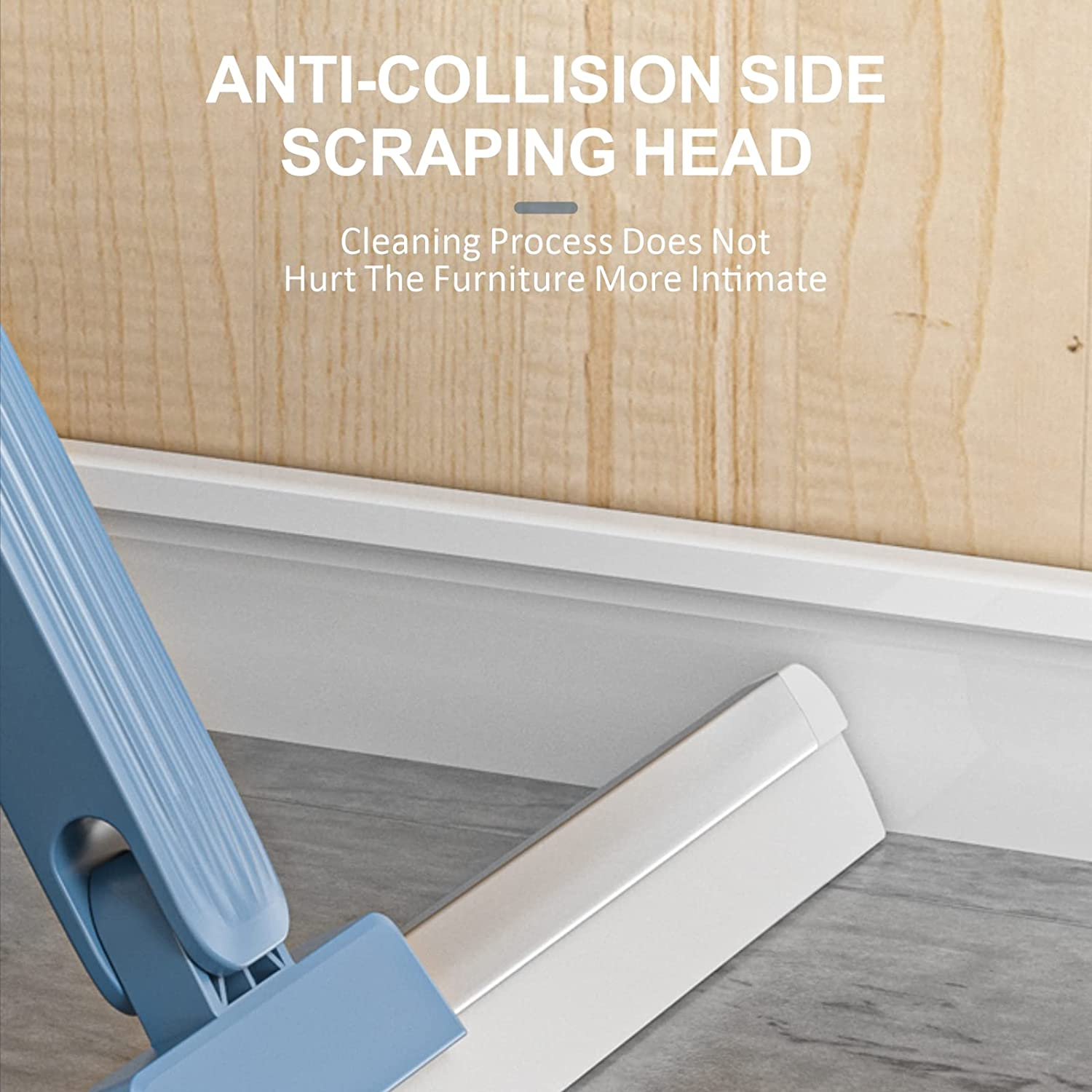 Floor Squeegee, 43.5Cm（17 Inch） Multifunction Squeegee Sweeper Quick Drying Water and Dust Remover Silicone Scraper Broom for Floor, Glass Wiper Squeegee image number 3