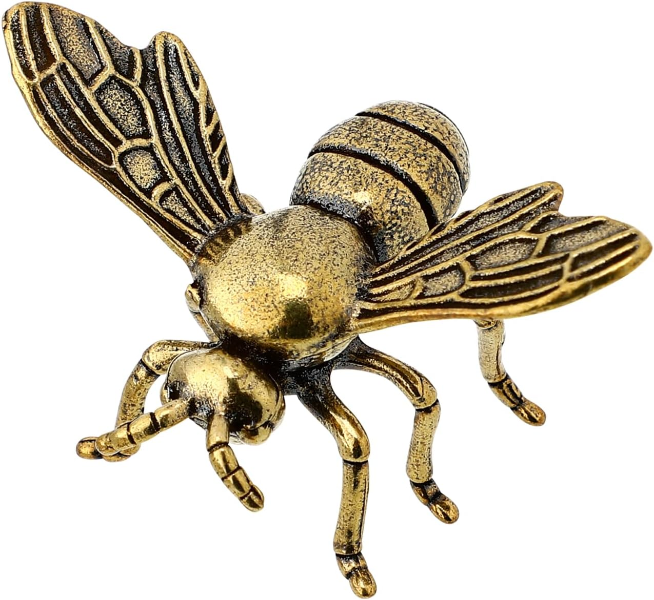 Brass Bee Adornment Small Bee Decor for Desktop Brass Craft Figurine with Flat Bottom for Stability Unique Home Decoration image number 5