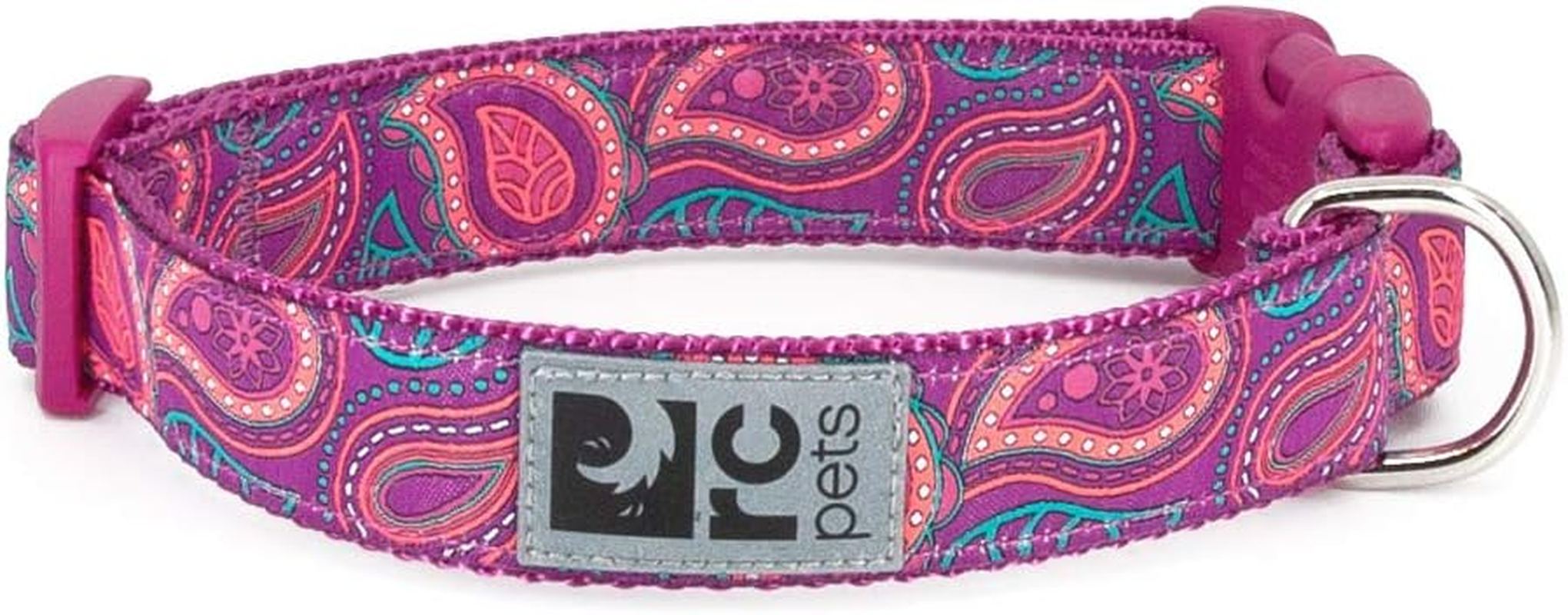 RC Pets 1 Inch Adjustable Dog Clip Collar, Medium, Bright Paisley image number 3
