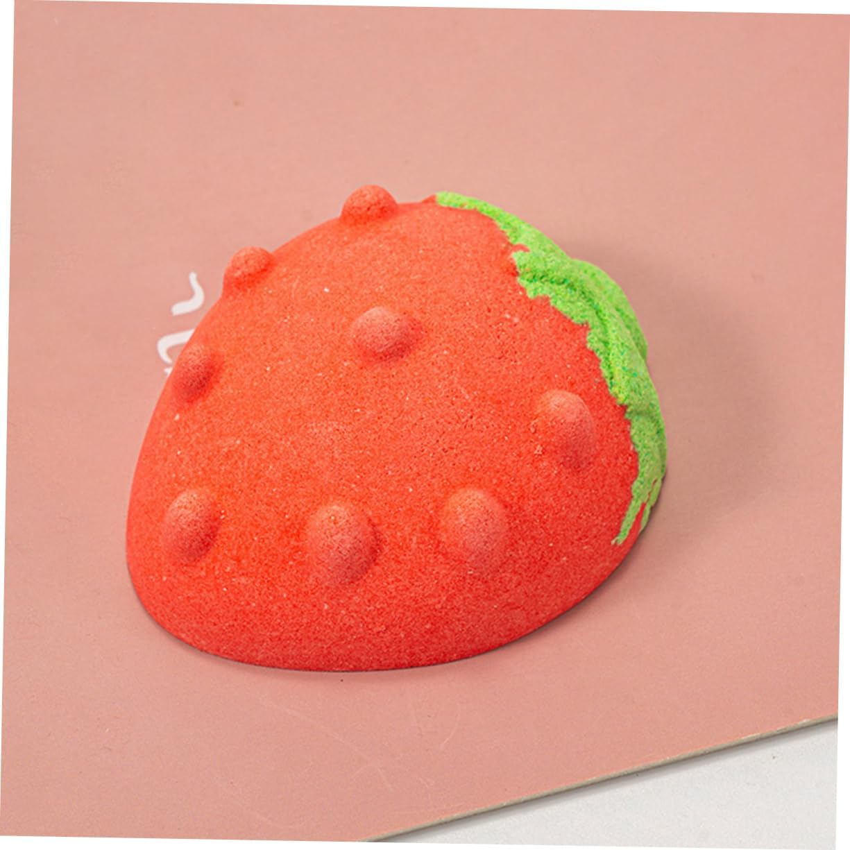 Anneome 4Pcs Bathing Bath Salt Bomb Bubble Making Strawberry Shape Boys and Girls Bubble Bath for Women Portable Spa Bomb image number 2