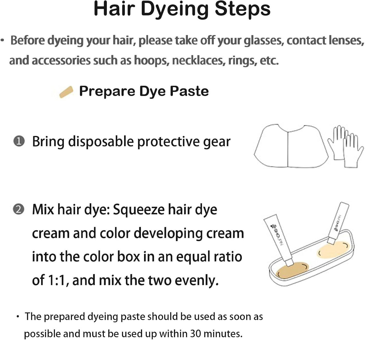 Shoupin Color, No Bleaching Hair Nourishing Coloring Hair Dye, Ammonia Free Hair Color for Women and Men, Hair Dye Permanent for Dark Hair without Bleach (Brown)