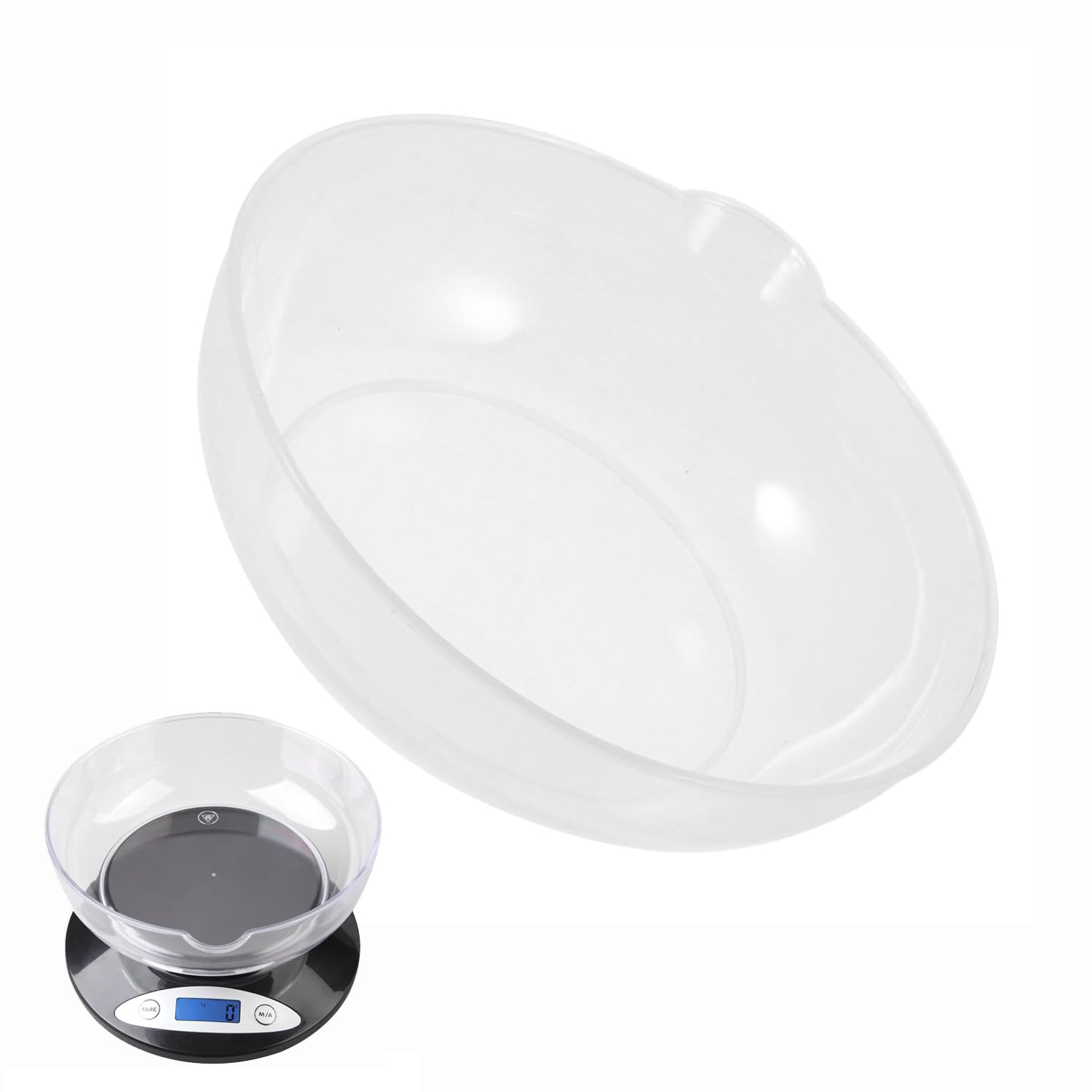 BEANPRECOY Electronic Kitchen Scale Tray Transparent Food Tray Food Scale Bowl Mini Food Scale Pan Digital Gram Scale Weighing Pan Powder Weight Weigh Boats Plastic Kitchen Scale Pan Kitchen Supplies image number 4