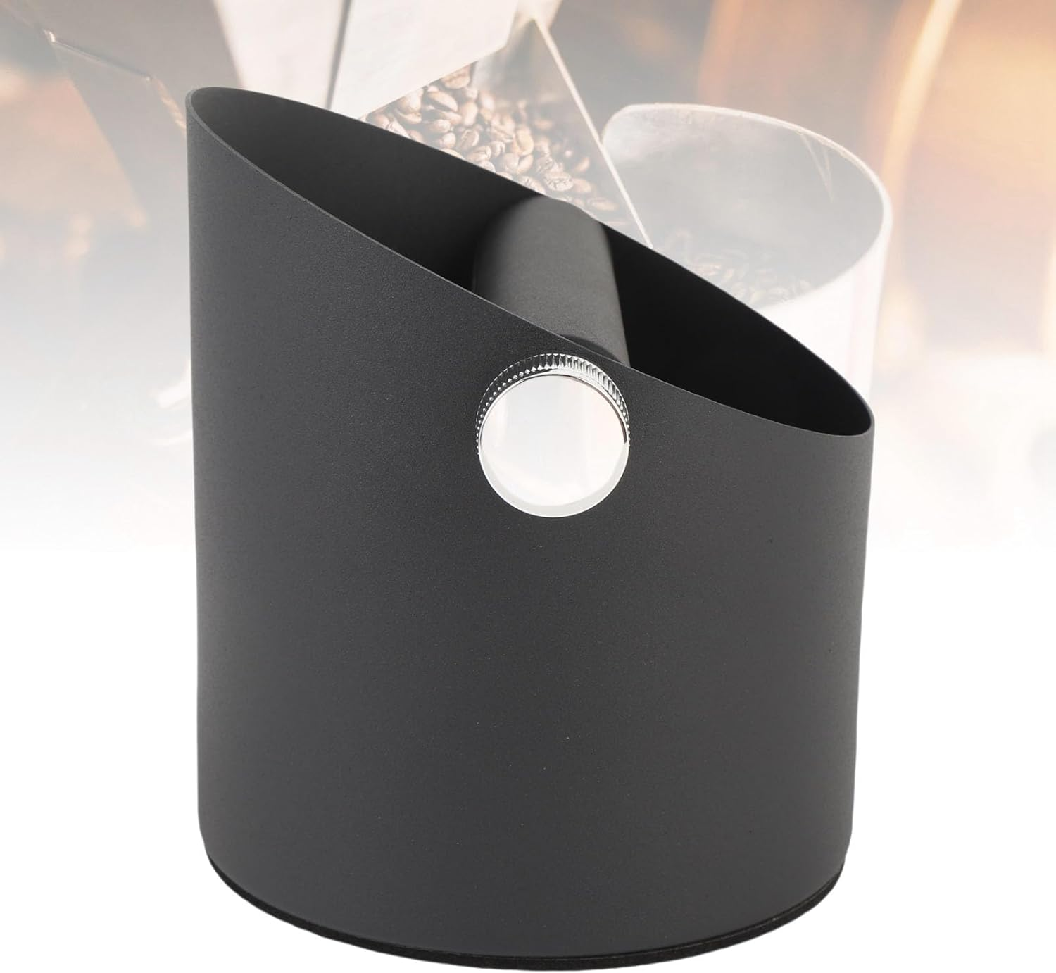 Generic Coffee Knock Box, 5.3 X 5.9In Carbon Steel Espresso Grounds Container with Removable Knock Bar for Home Cafe Use (Black) - Black image number 5