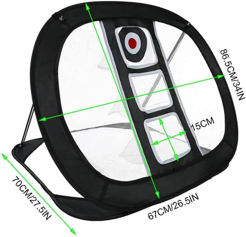 Foldable Golf Chipping Practice Net, with 4 Ground Stakes and Storage Bag image number 2