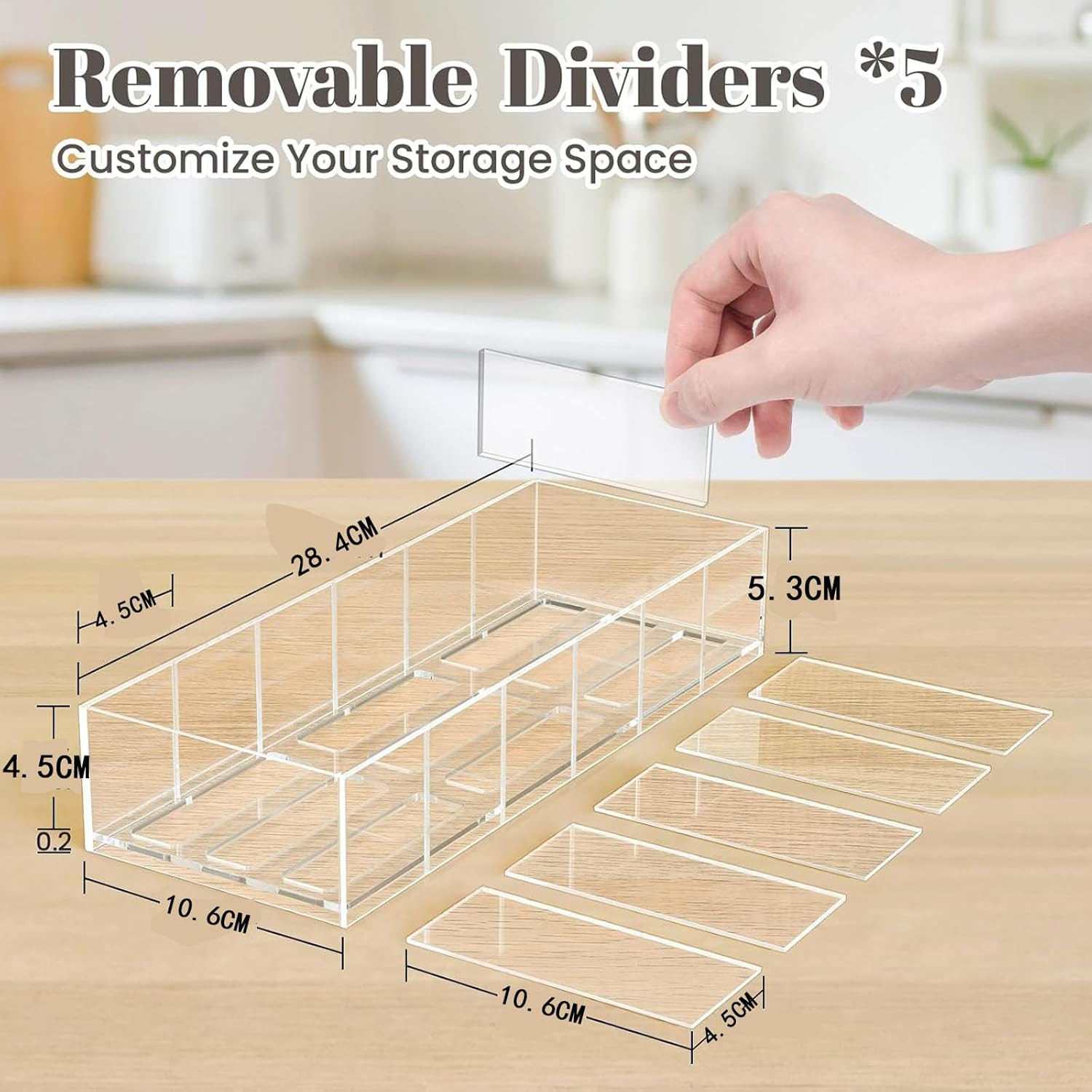 Acrylic Tumbler Lid Organizer for Stanley Cup Accessories,Kitchen Cabinet Organizers Pantry Organization, Clear Storage Containers Organizing Bins image number 2