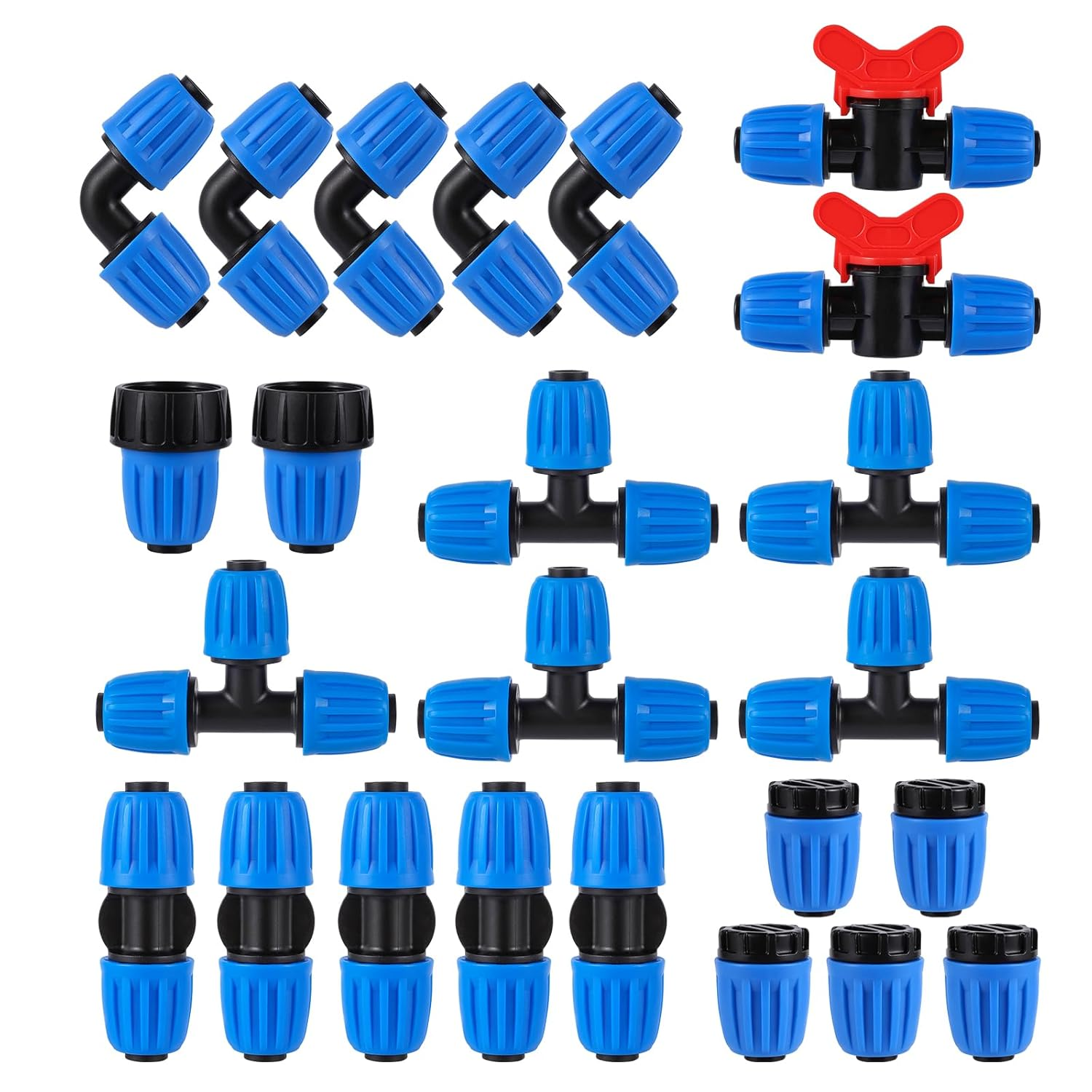 1/2" Blue Drip Irrigation Plug,For 1/2 Inch (16Mm) Irrigation Tubing(Od 0.620 In.Id Is 0.520. In) (10 Pcs Blue) image number 1