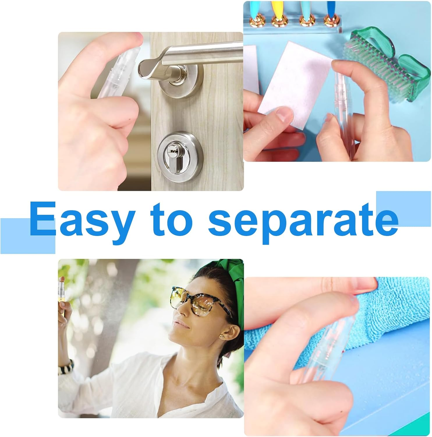 30PCS Refillable Glass Spray Bottles -5Ml Fine Mist Perfume Atomizer for Perfume, Travel, Cleaning - Leakproof & Durable Cosmetic Containers image number 2