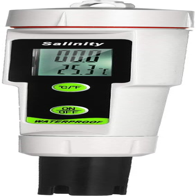Salinometer Waterproof Salinity Test 2-In-1 Salinity & Temperature Meter Portable Salinity Meter Salimeter Type Salinograph 0~199.9Ppt Range -50~70℃ Temperature Meter ℃/℉ Conversion Beverages