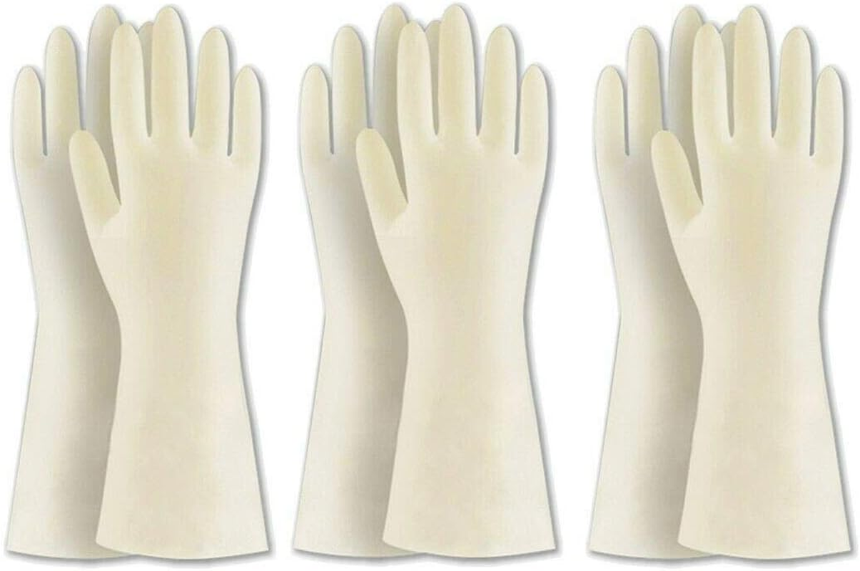 BOOMJOY 3 Pairs Cleaning Gloves, Nitrile Rubber Kitchen Gloves Heavy Duty for Cooking, Washing Kitchen, Bathroom, Car & More (X-Large) image number 6