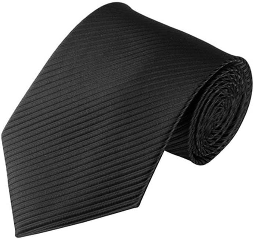Men'S Stripe Solid Color Business Formal Ties Wedding Groomsmen Party Tie Necktie