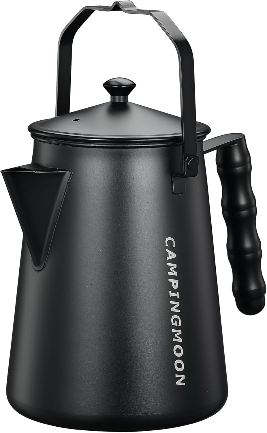 CAMPINGMOON 1.5L Campfire Kettle Stainless Steel Camping Kettle Black BKSW-6 image number 3