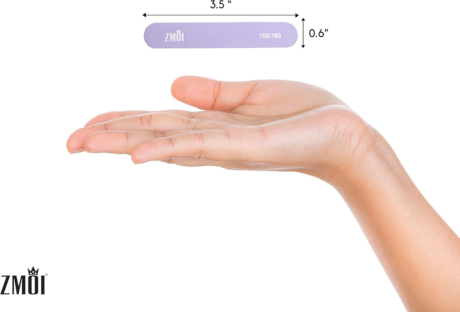 ZMOI Professional Mini Nail File &ndash; 12 PCS Stylish - Practical Fingernail File Pack for Natural and Acrylic Nails 100/180 &ndash; 3.5 X 0.6-Inch Emery Boards - Macaroon Color image number 4