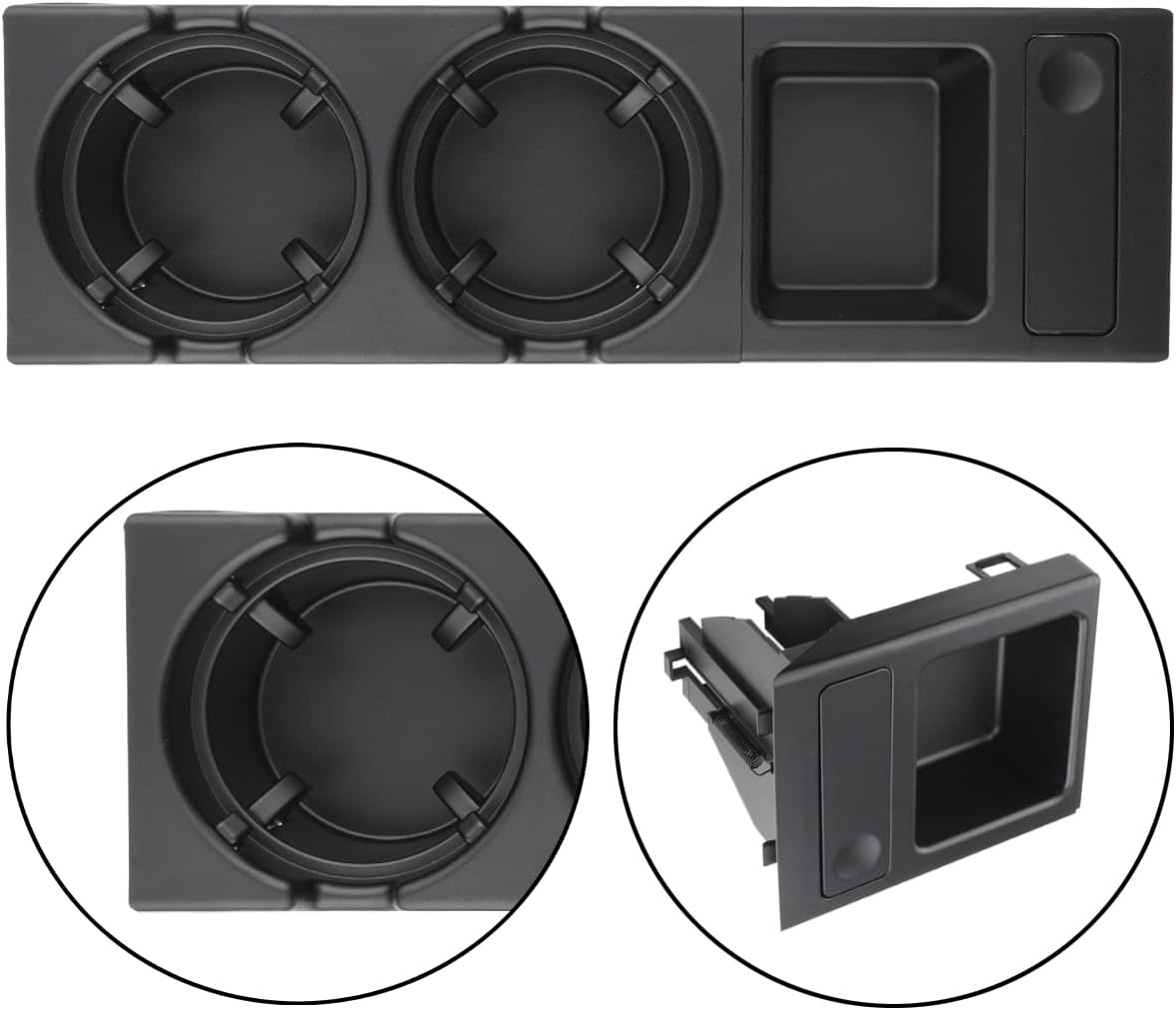 Cup Holder Fits 1998-2005 E46 3 Series 318I 320I 325I 328I 330I Front Drinks Holder Center Console Replace 51168217953 Black Attachment image number 1