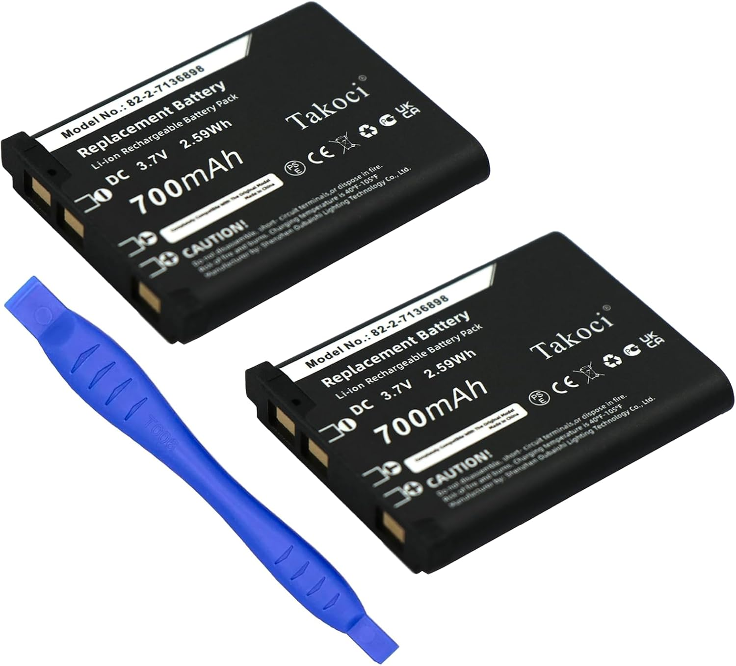 2-Pack 61527 Battery Replacement Compatible with Steel Series Arctis Nova Pro Wireless Headset P/N 82-2-7136898 3.7V 700Mah image number 6