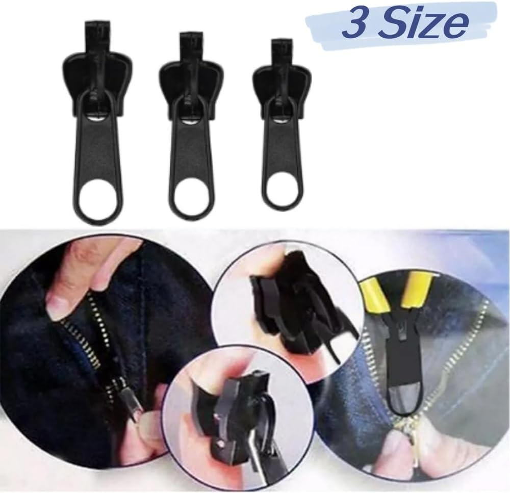 HIDOSNG 24Pcs Metal Zipper Pull Repair Kit,Universal Zipper Pulls Replacement,3 Sizes Zipper Fixer for Suitcase Zippers Pull Tab for Luggage, Backpack, Jackets, Coat, Boots, Clothing Shoes Helves image number 5