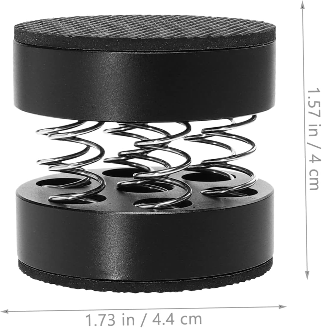 FELTECHELECTR Amplifier Feet Pads Spring Shock Absorber for Hifi Audio Equipment, Black Aluminum Alloy Non-Slip Feet Cushions 40X44Mm, Furniture Vibration Dampening for Home Electronics - Silver image number 3