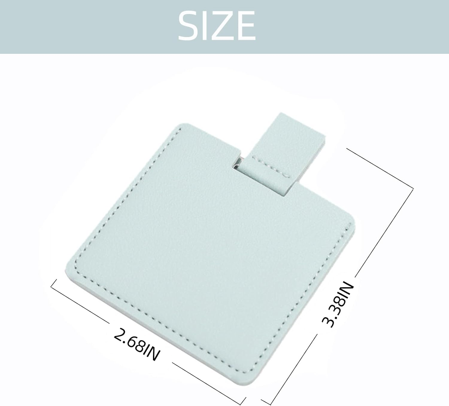 3 PCS Small Compact Mirror for Purse Mini Mirror Travel Handheld Makeup Mirro Portable Folding Mirror, Pocket Cosmetic Travel Mirror, Stainless Steel Compact Cosmetic Mirrorr image number 1