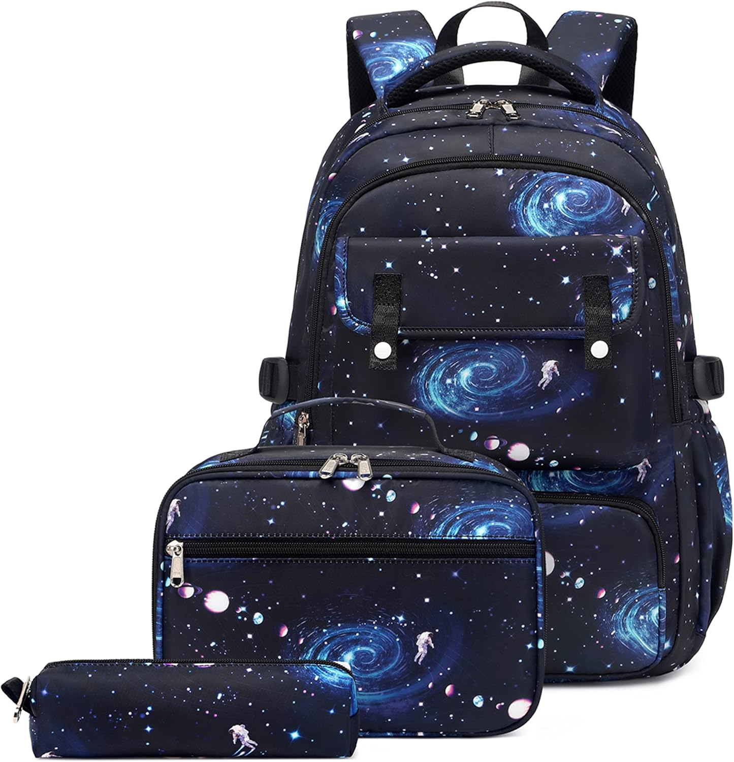 Galaxy-Print School-Bag Backpack for Boys Middle-School Elementary Bookbag
