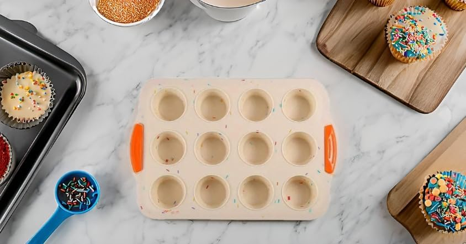 12 Cups Cake Pan, Non-Stick Baking Pan for Oven Carbon Steel Molds Bakeware Tools French Pastry Molds Muffin Cupcake Pan (12-Cavity) image number 5