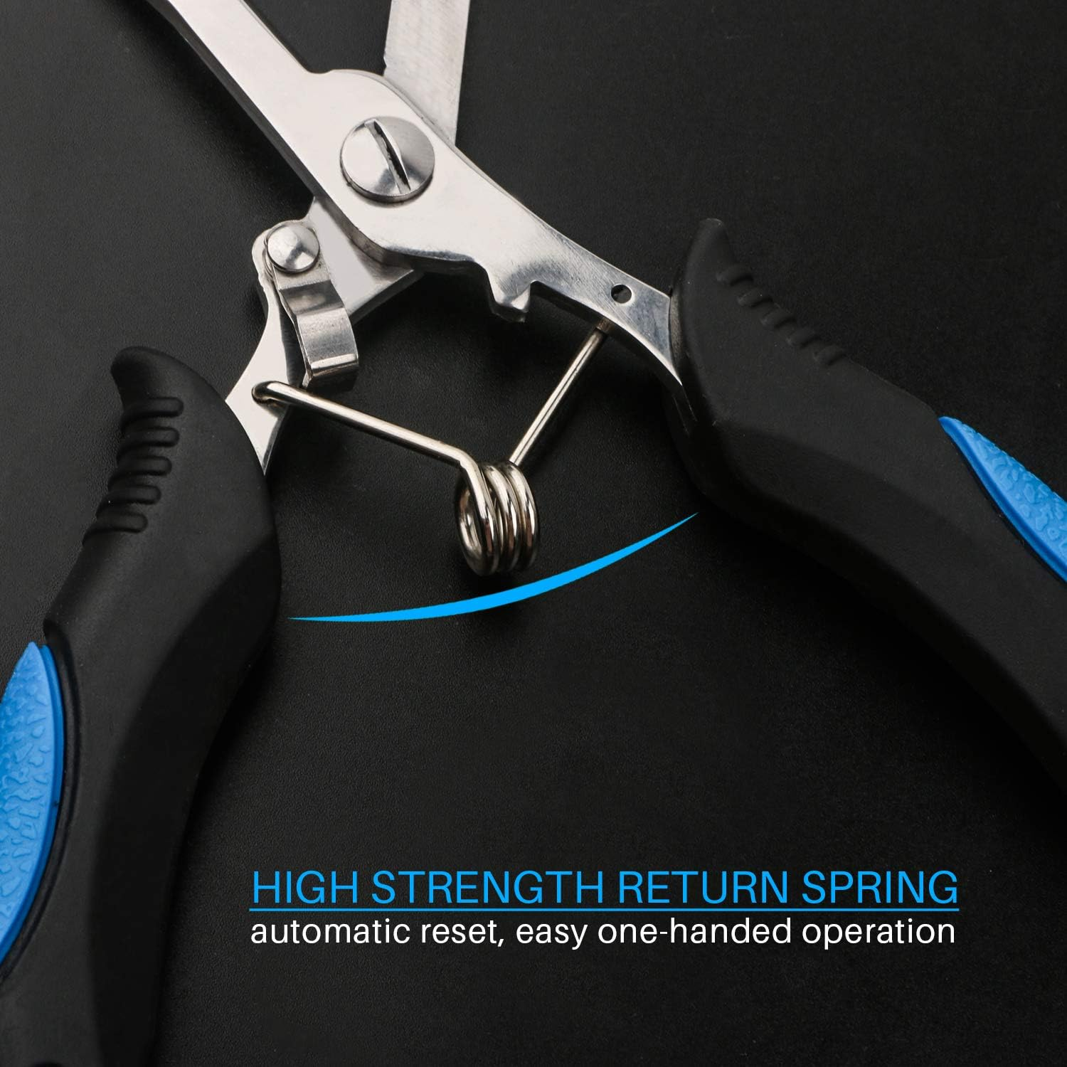 Supsshop Fishing Long Nose Pliers Stainless Steel Fish Hook Remover Split Ring Pliers Fishing Line Cutter Tools 3 Size Lanyard Fishing Gear with Lanyard for Freshwater Saltwater - 22.6Cm/8.89Inch Pliers image number 5