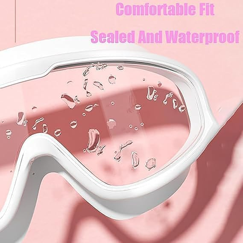 Kids Swim Goggles, Swim Goggles Large Frame, Swimming Glasses for Children, Anti-Fog, Watertight, Soft Silicone Frame and Strap Blue image number 2
