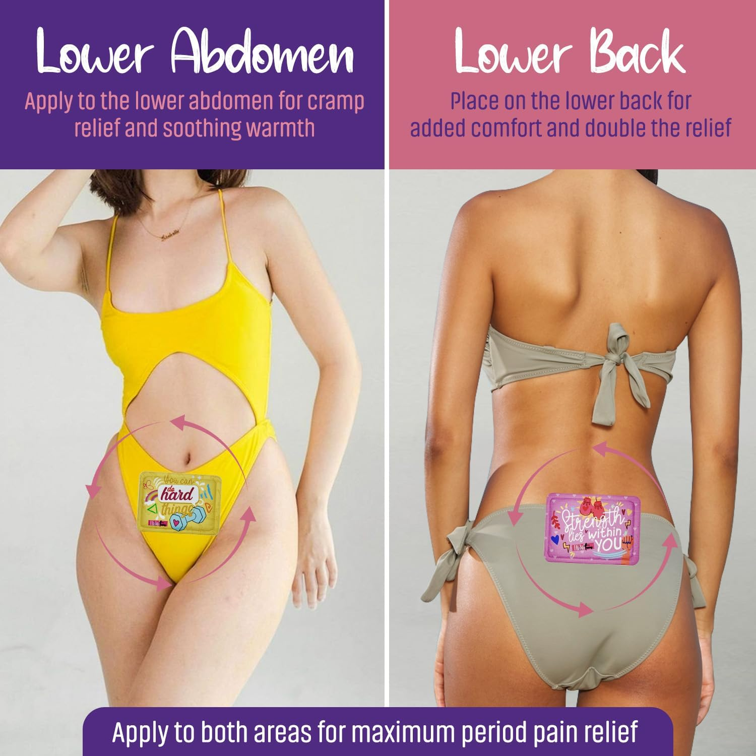 Ultra Thin Period Heating Pads for Cramps - Heat Therapy for Menstrual Pain Relief - Portable Heat Patches for Teens Girls and Women - Menstrual Heating Pads for Cramp Relief (Heating Patches) image number 1