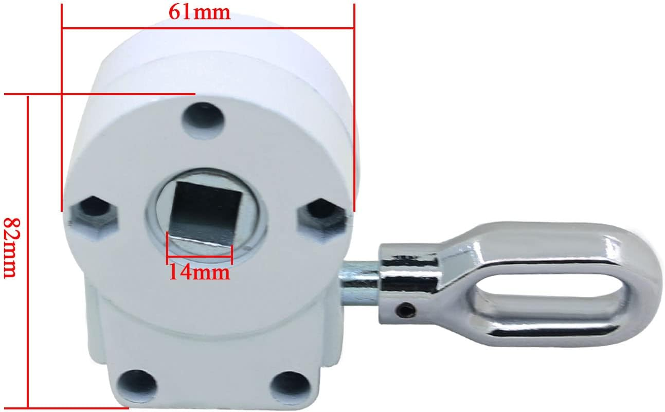 Outdoor Gearbox Awning Crank Gear Drive Worm Gear Hardware Parts for Balcony Awning Apartment Retractable Blind