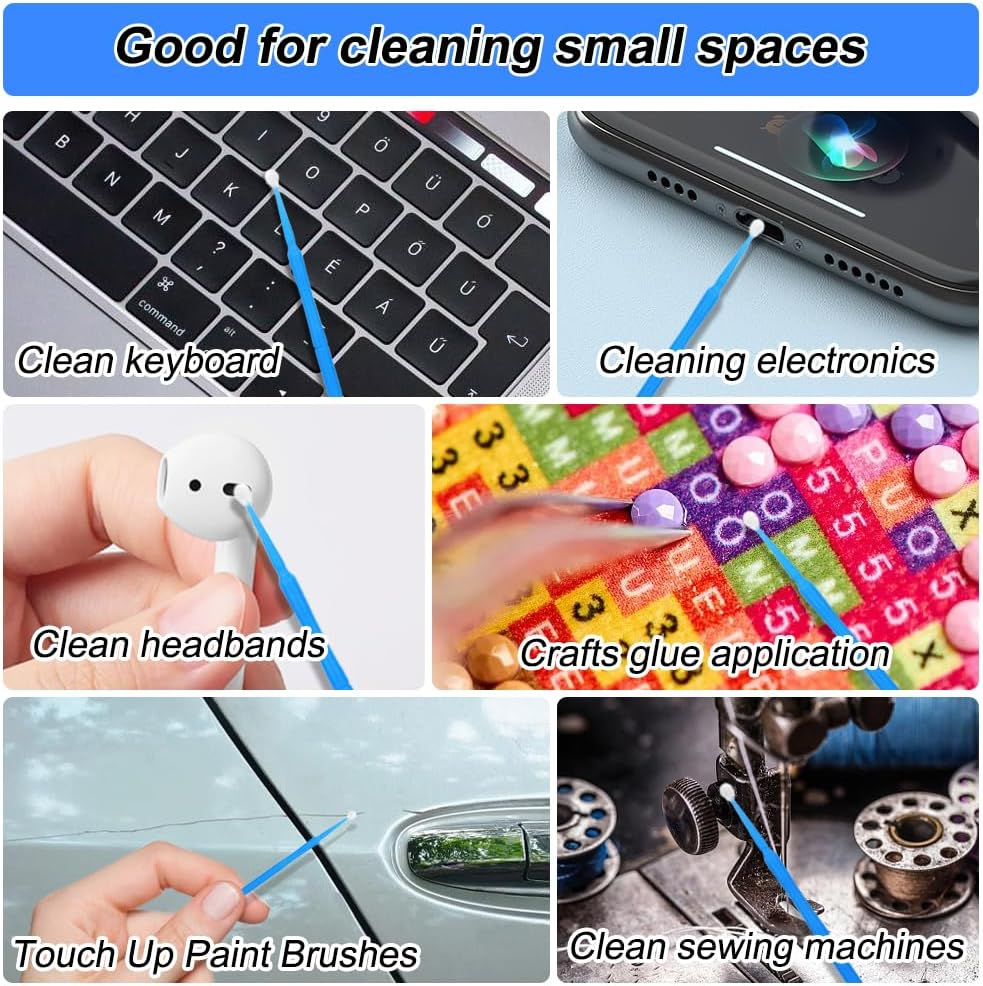 Shintop 400Pcs Disposable Micro Applicators Brushes Great for Dental/Oral/Makeup (Blue, 2.5Mm) image number 1