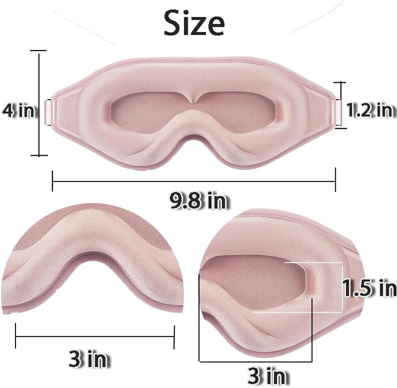 Pink Eye Mask for Lash Extensions, Sleep Mask for Lash Extensions for Women,Lash Extension Sleep Mask for Travel Yoga Nap, 100% Blackout 3D Eye Mask for Sleeping - Pink image number 3