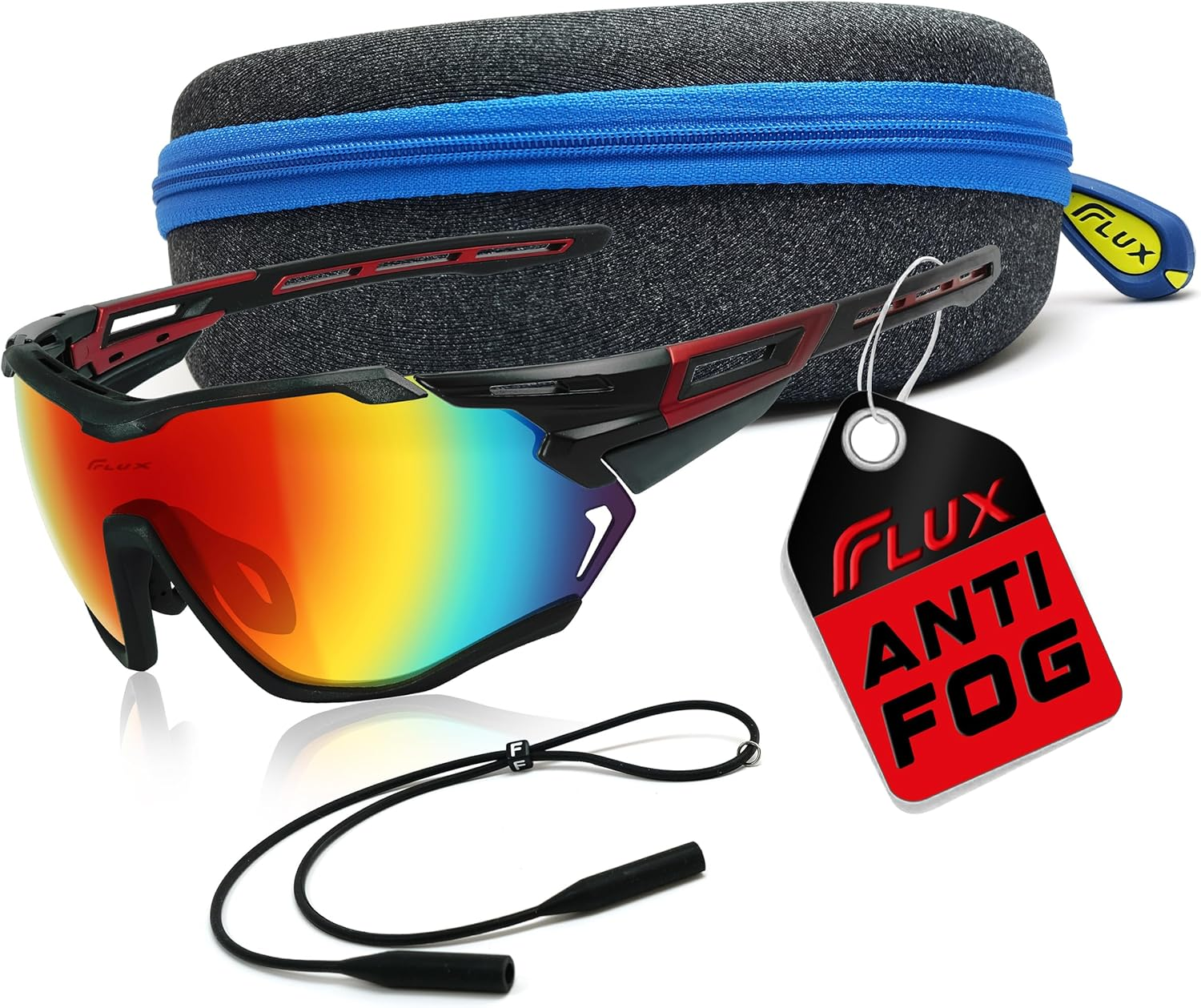 Flux VENTURA High-Performance Sunglasses: Anti-Fog PC Lenses, Ventilated TR90 Frame, UV Protection, Ideal for Sports and Cycling