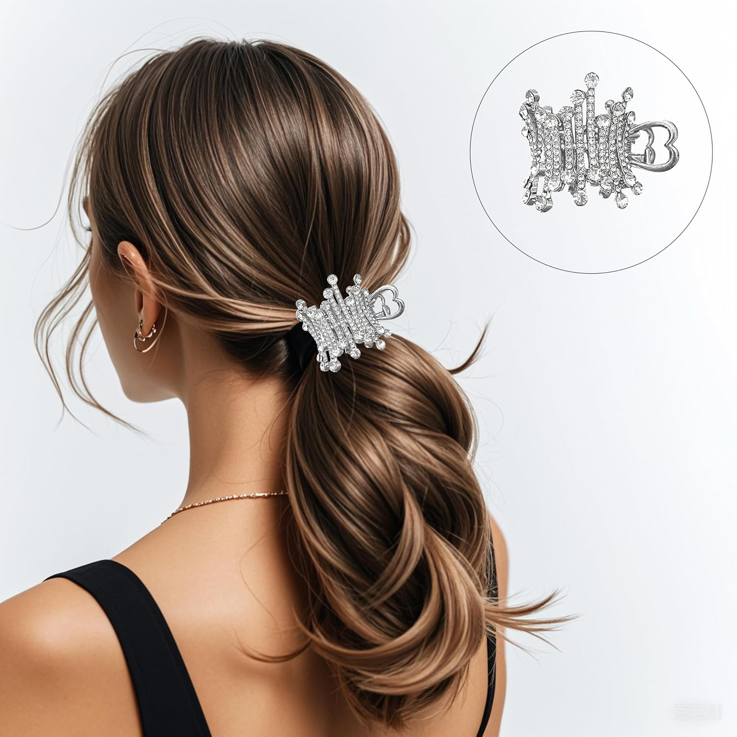 Xiciki High Ponytail Holder, Women'S Hair Clips for Thick Hair, Non-Slip Metal Hair Clip for High Ponytail Clips, Hair Clip for Ponytail, Ideal for Everyday Use and Sports image number 6
