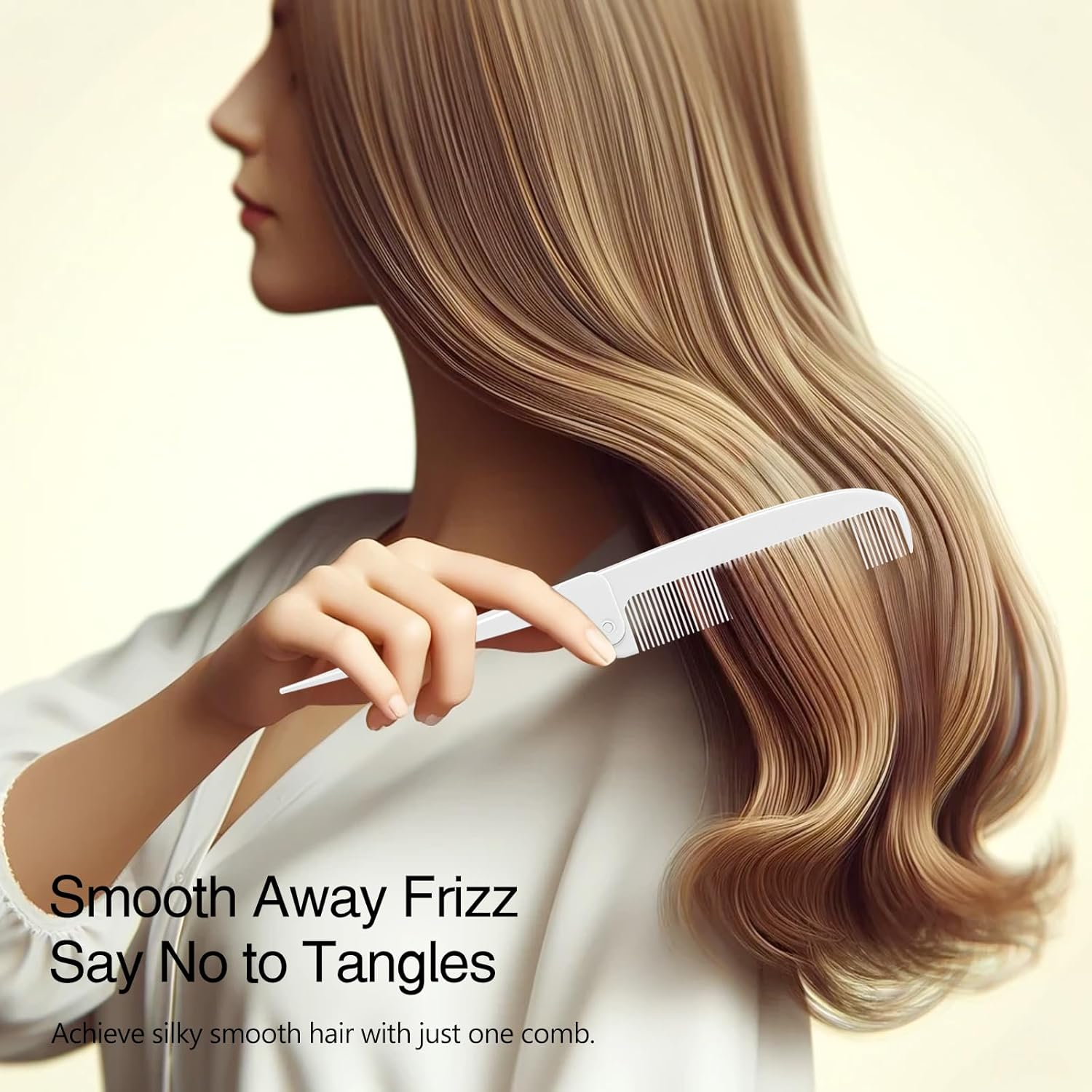 Hair Parting Combs - 4-Piece Rat Tail Folding Detangling Travel Styling Combs for Braids & Hair Styling image number 2