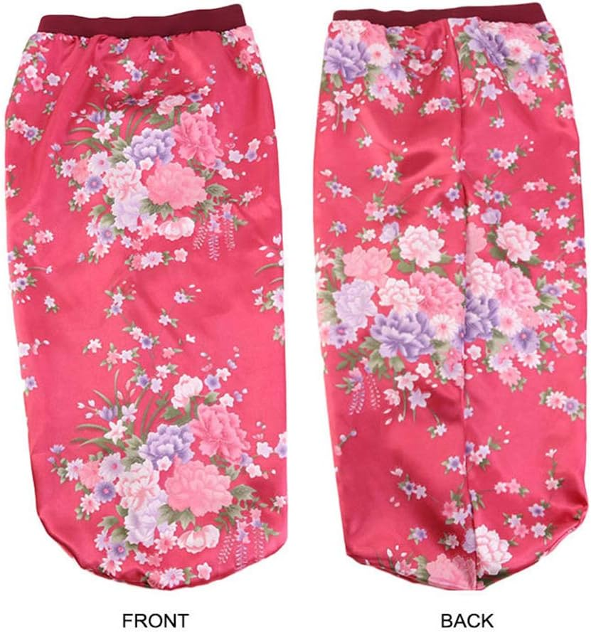 COMVIP Women Elastic Wide Band Extra Long Bonnet Sleeping Head Cover D: White image number 6