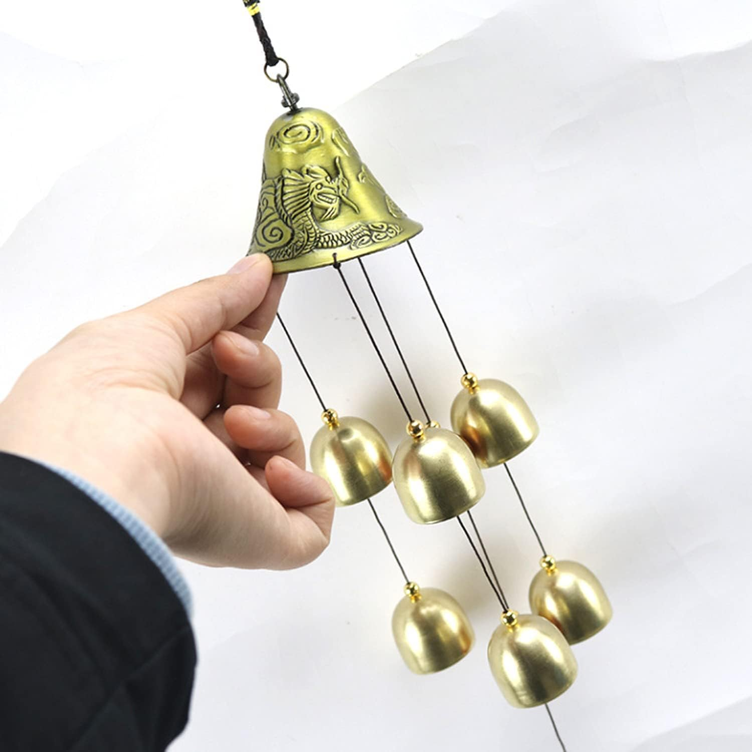 Lucky Wind Chimes Feng Shui Wind Bell 6 Bells Hanging Bell Chimes for Good Luck Home Garden Patio Hanging Decoration&hellip; image number 4