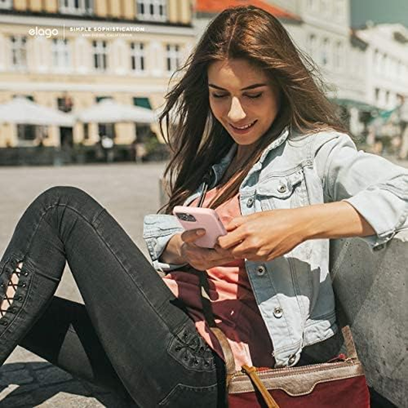 Elago Liquid Silicone Case Compatible with Iphone 12 &Compatible with Iphone 12 Pro Cover (6.1"), Premium Silicone, Full Body Protection : 3 Layer Shockproof Cover Case (Lovely Pink) image number 2