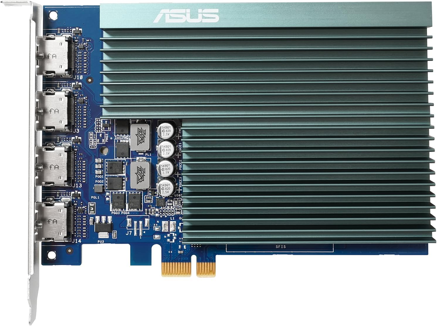 ASUS GT730-4H-SL-2GD5 Geforce GT 730 2GB GDRR5 with 4 X HDMI Ports and Single Slot for Silent Multi-Monitor Productivity image number 2