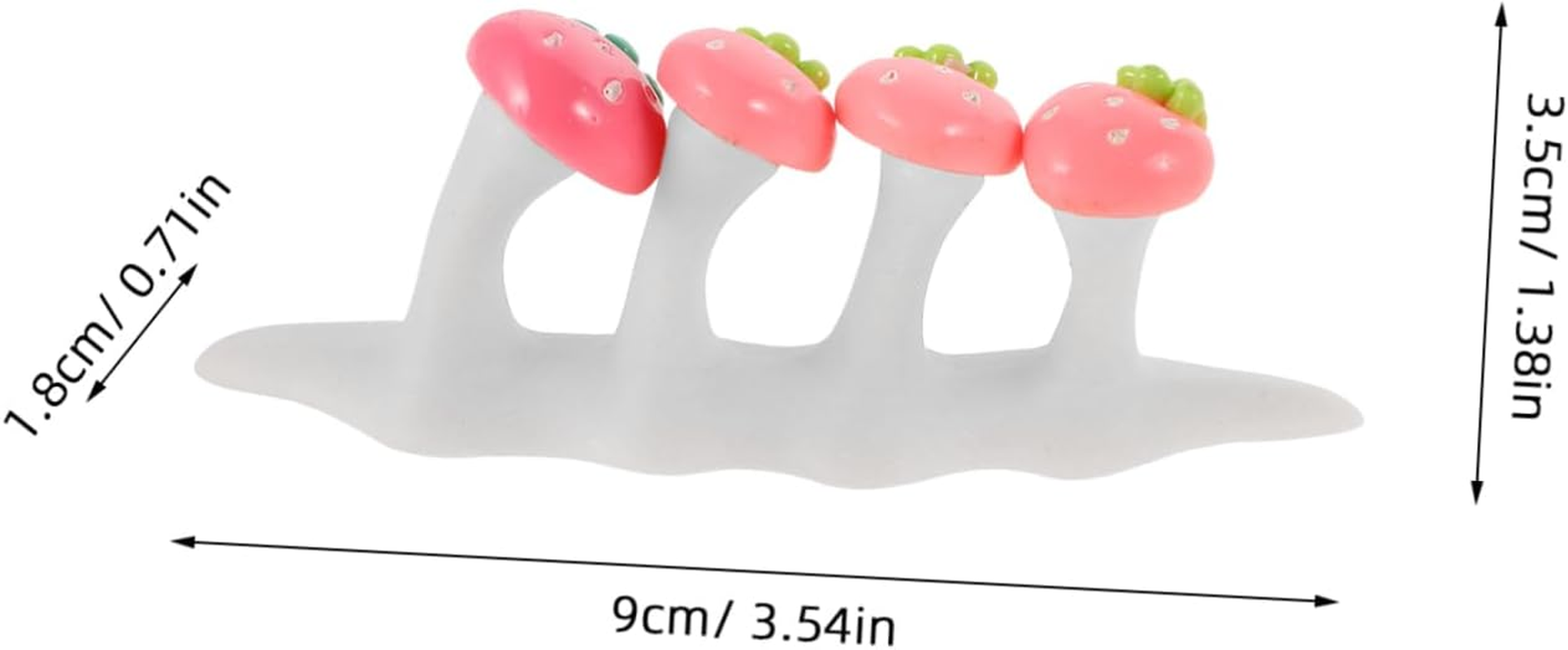 2 Sets Silicone Toe Separators for Pedicure Soft Comfortable Toe Spreaders with Strawberry Beads Decor for Nail Art Salon and Home Use