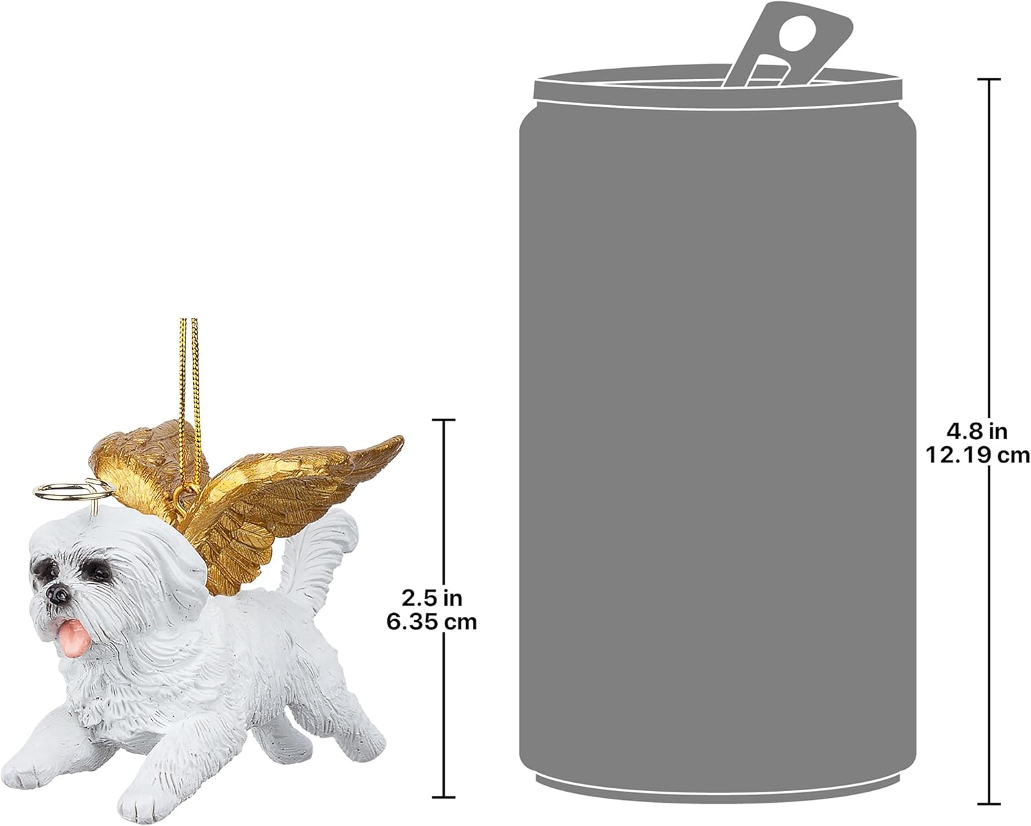 Angel Maltese Ornament image number 5