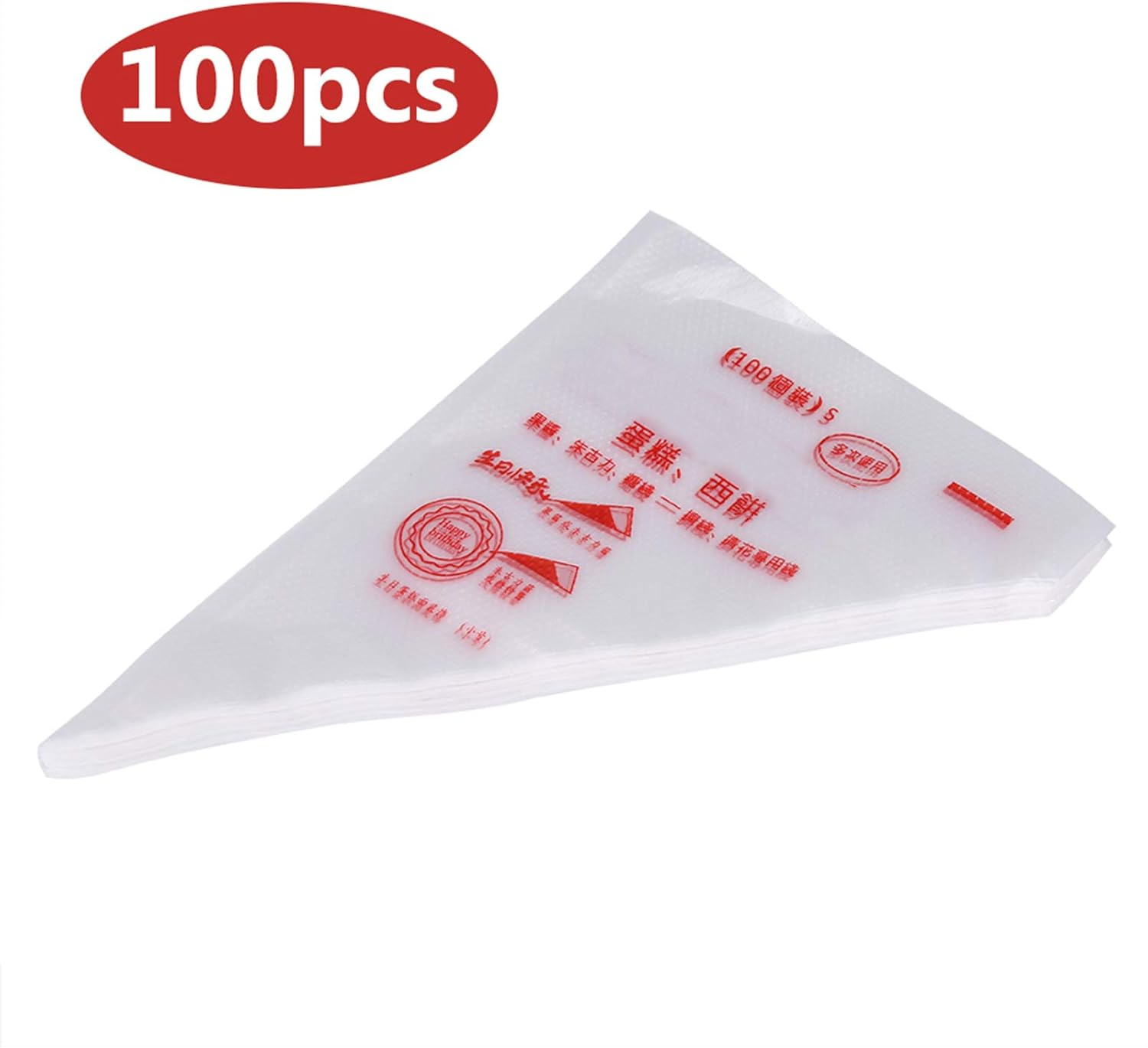 Decorating Piping Bags, 10, 12, 13 Inch, Pack of 100 Reusable Icing Pastry Thick Pastry Frosting Cream Bags for Baking Decorating Cake Cupcake Cookie Icing (S) image number 4