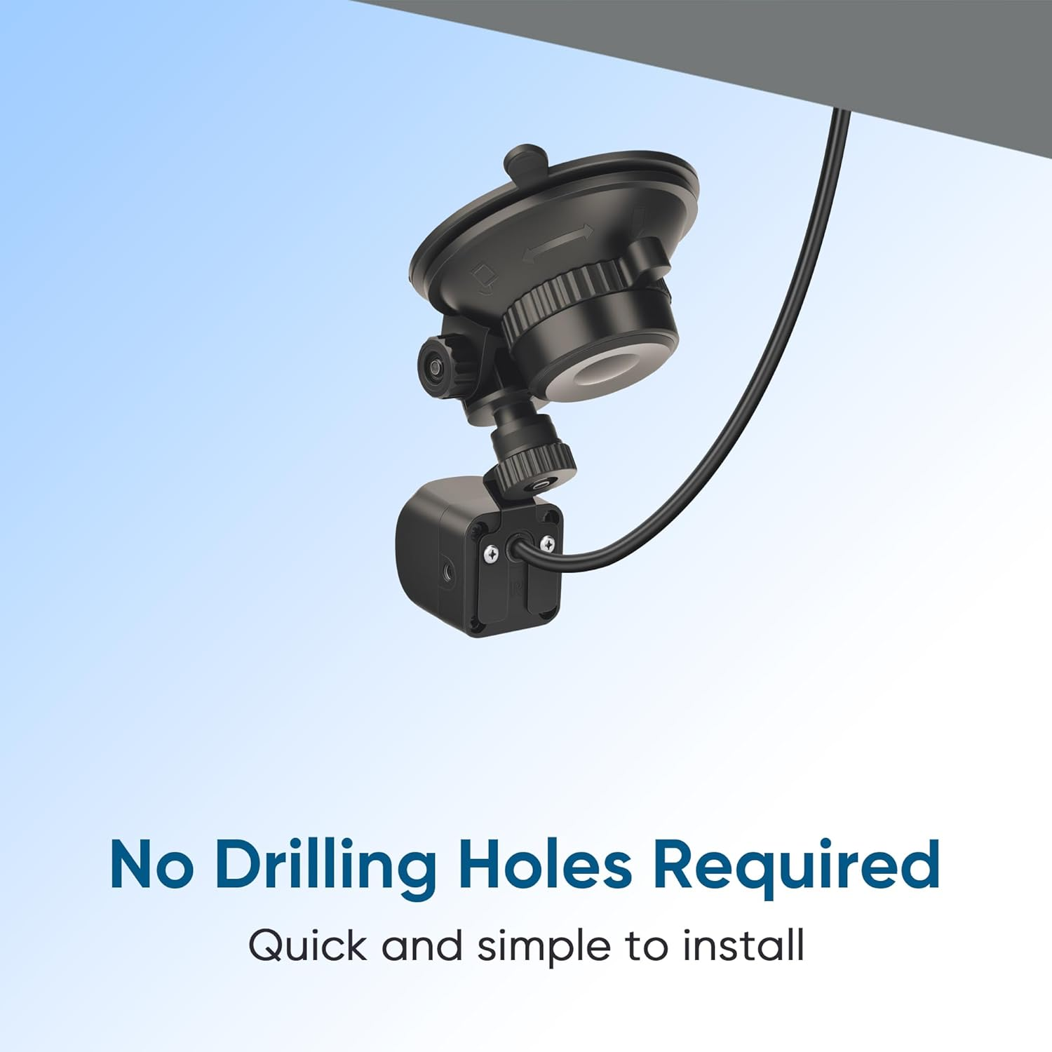 Universal Rear Camera Mount with Suction Cup &ndash;Compact Adjustable Rear Dash Cam Mount for Car, SUV, RV, Truck &ndash; inside Back Windshield Window Holder Bracket for Rearview Backup Camera image number 1