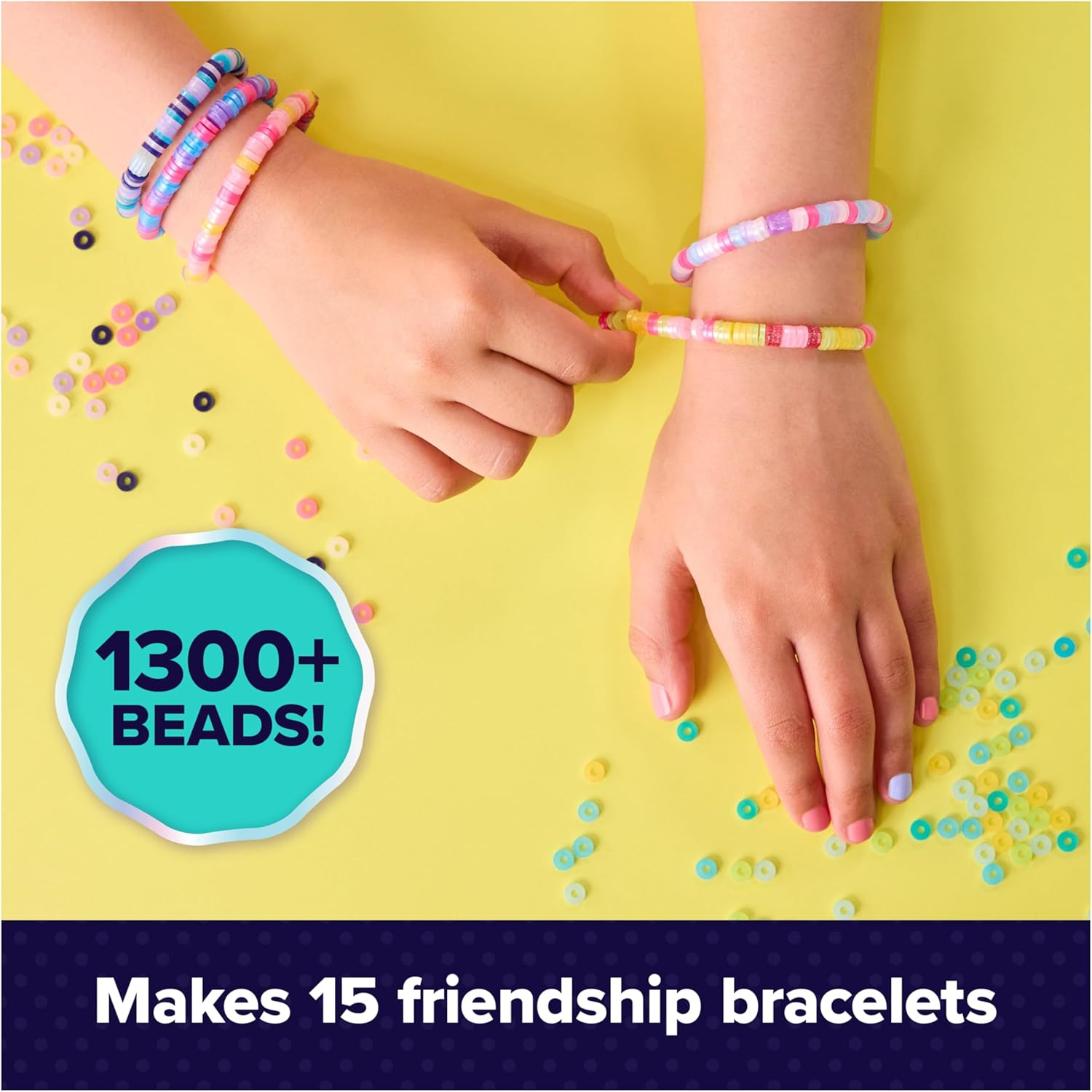 Cool Maker, Stack&rsquo;D Heishi Expansion Pack, Bracelet Making Kit with over 1300 Beads for Bracelets, Makes 15, Arts and Crafts Kids Toys for Girls Ages 7 and Up image number 4