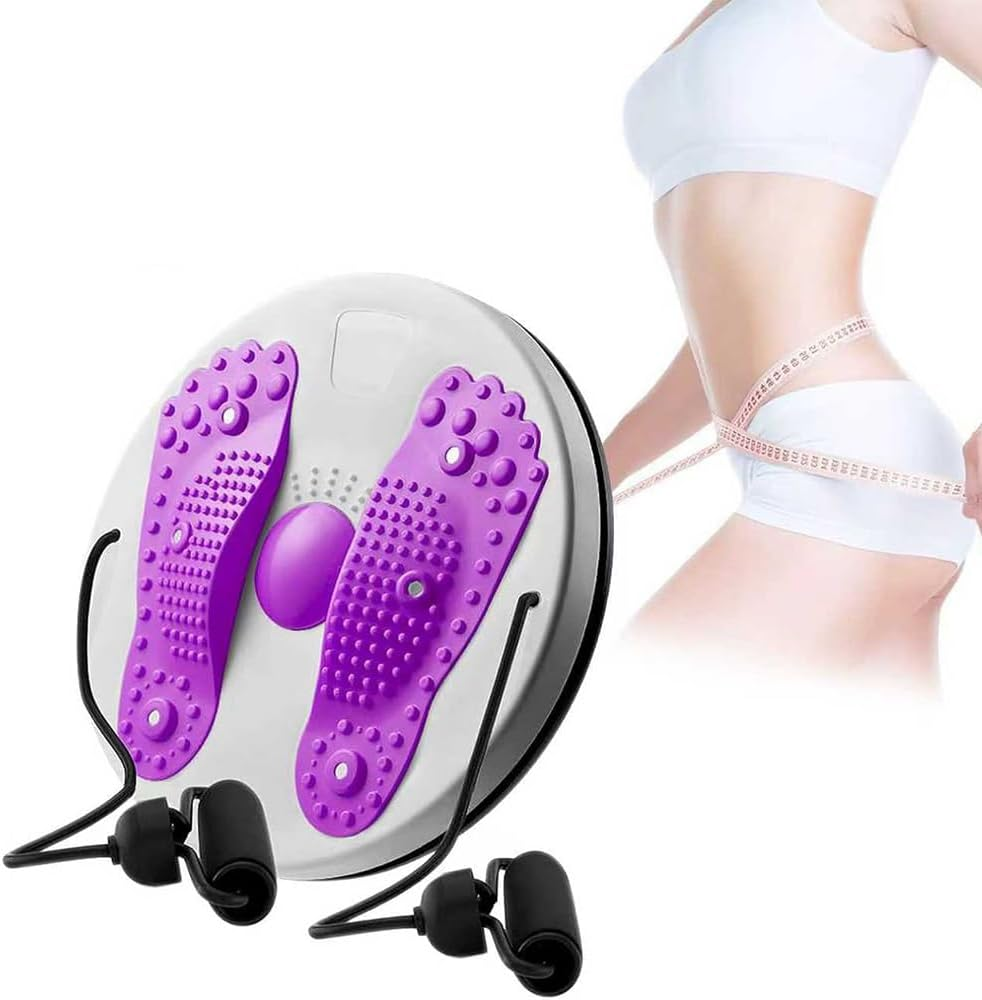 Ab Twist Waist Disc Board with Handles - Adjustable Twisting Trainer with Massage Foot Sole - Rotating Balance Disc for Slimming Waist, Abs, Arms, Hips & Thighs Home Workout image number 3