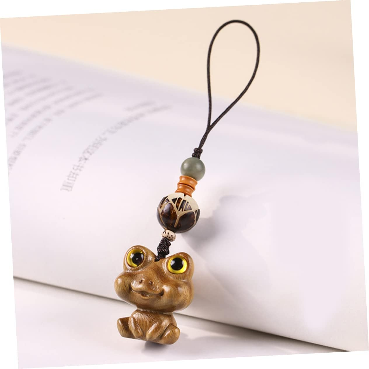 SHERCHPRY Key Chain Animal Bag Charm Womens Backpack Purse Car Keychain for Women Wood Keyring Key Ring Pendant Bag Pendant Womens Wallets Cartoon Key Ring Miss Wooden Bags Sandalwood image number 7