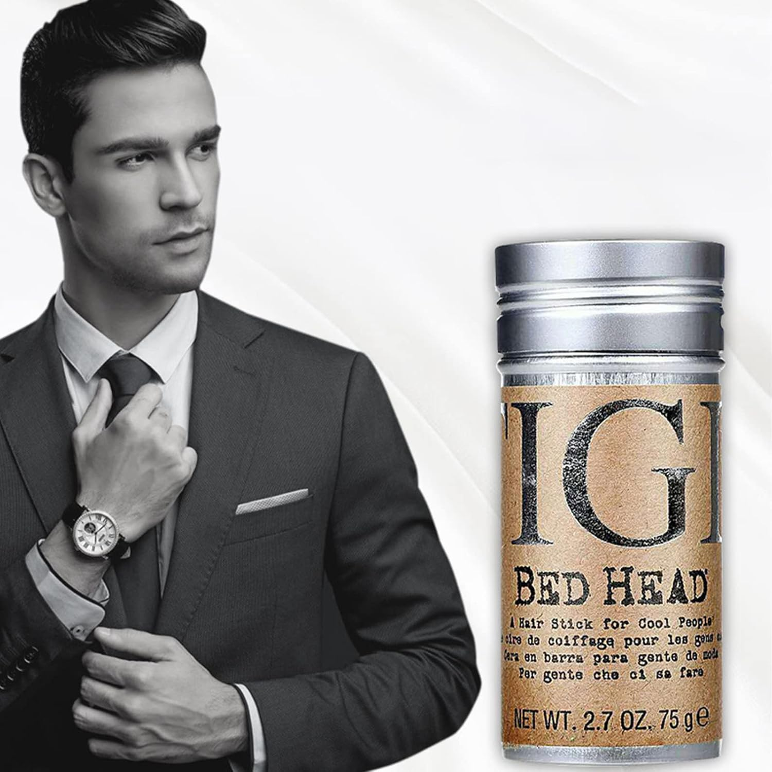 Hair Wax Stick, Styling Wax Stick Hair Wax Hairstyle Gel Stick Hair Modelling Wax Stick, Styling Hair Wax, for Wigs, Hair Strands, Broken Hair and Frizzy Hair, Frizz, 75 G image number 6