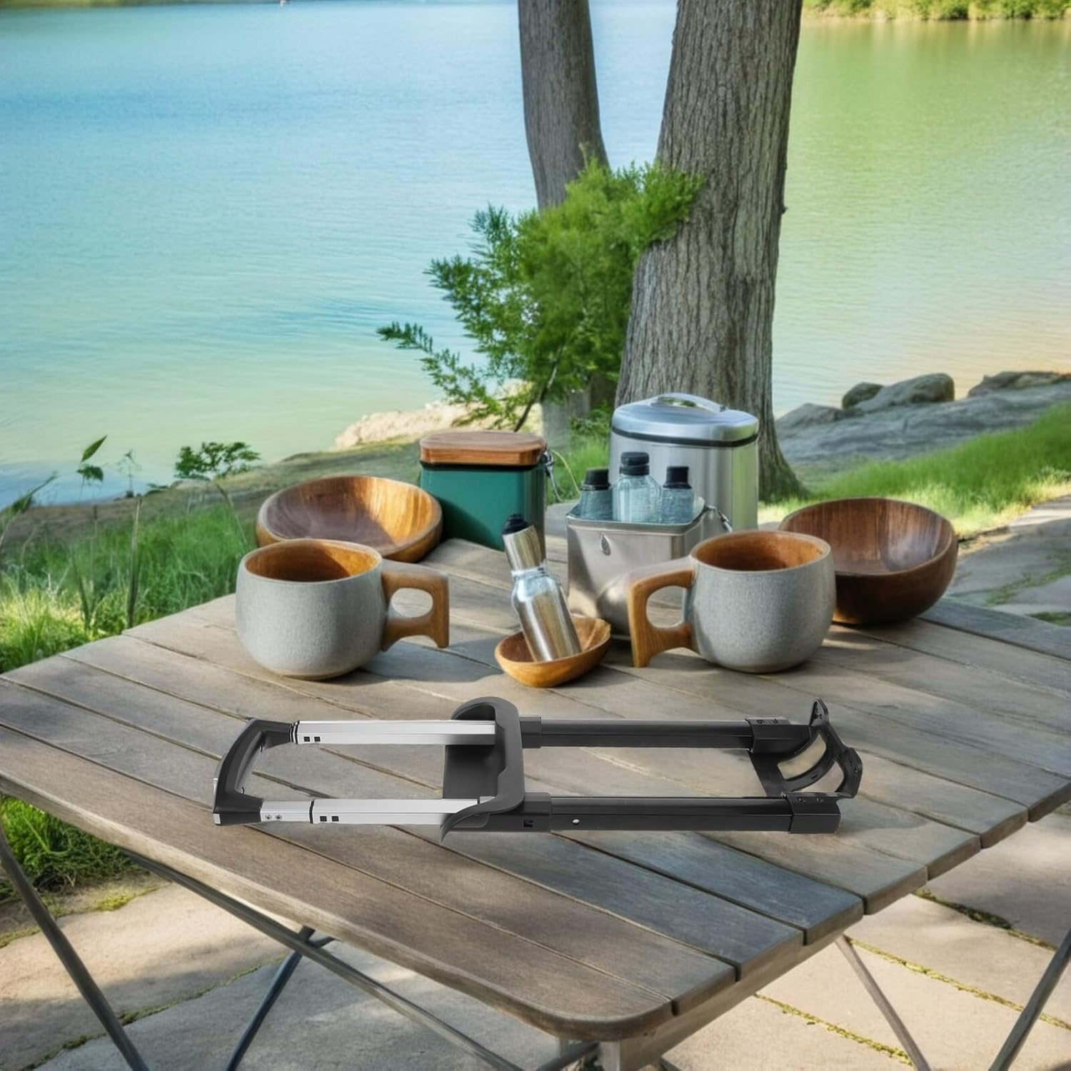 Holibanna Luggage Handle Replacement for 16 Inch Suitcase, Retractable Telescopic Pull Rod Grip, Case Carrying Handle Spare Part for Travel and Business Use image number 2