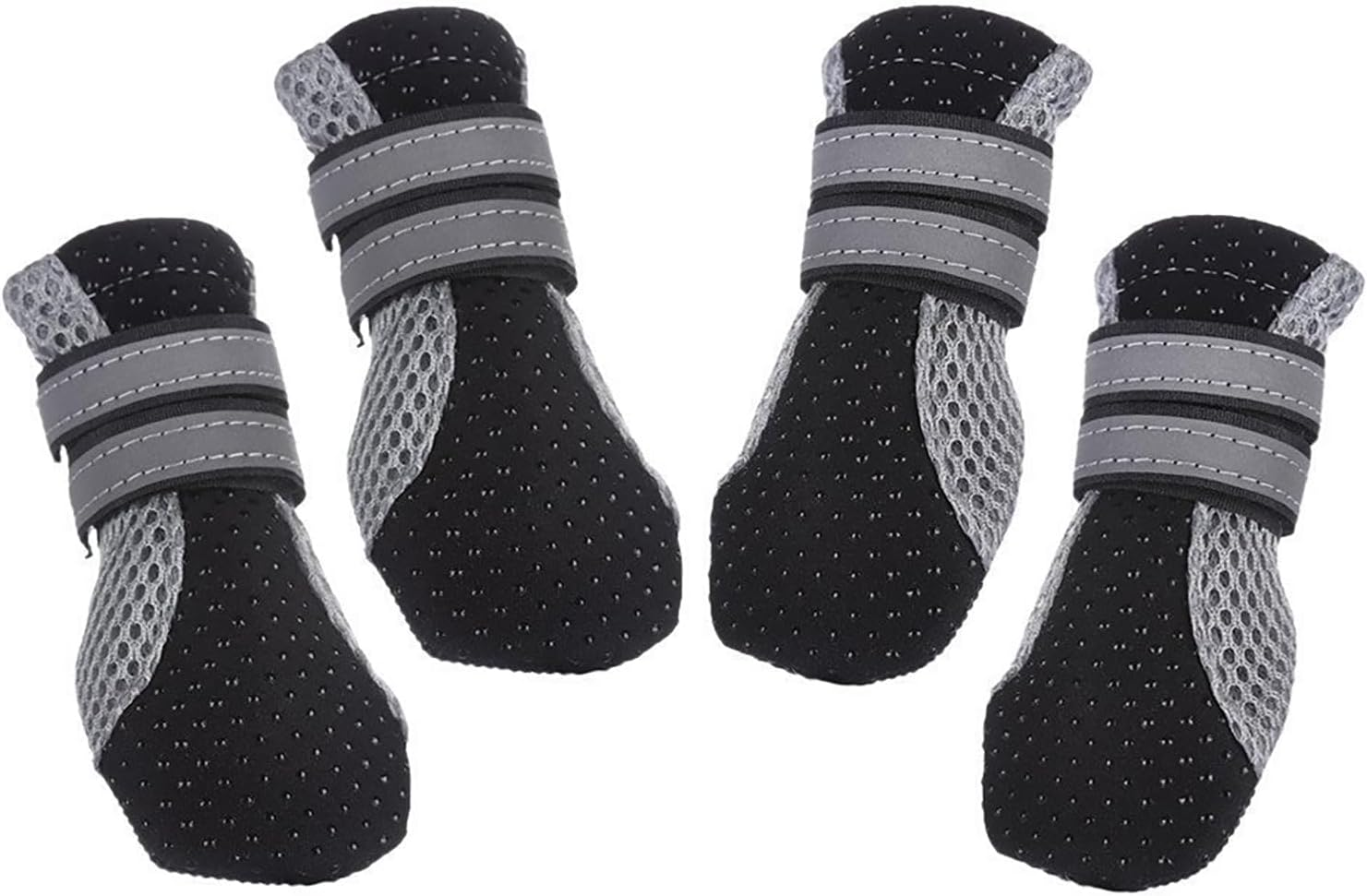 IUOUTG Summer Dog Shoes Mesh Dog Boots for Small Dogs Puppy Sandals Adjustable Dog Hiking Boots with Reflective Straps Cat Booties for Outdoor Pets Supplies