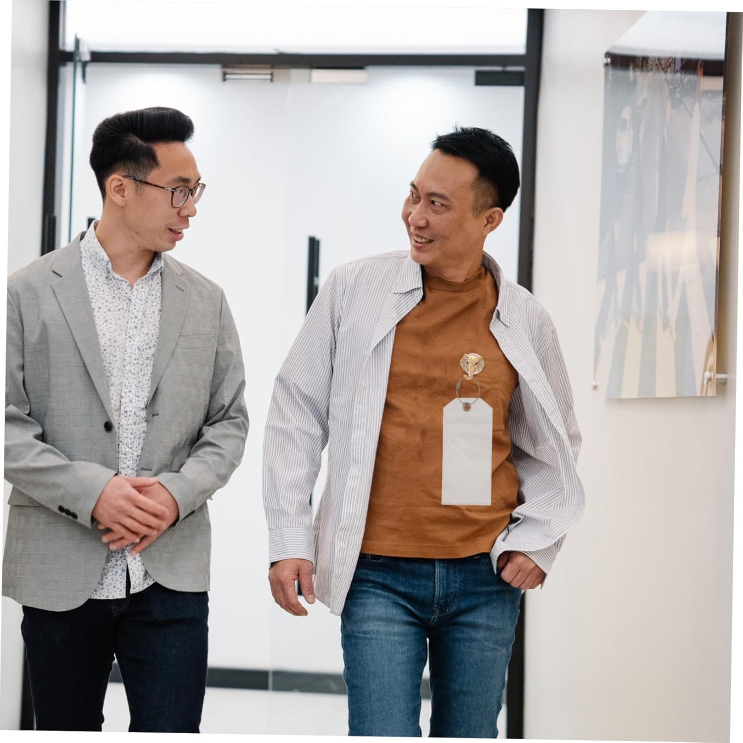 Angoily 5Pcs Clear PVC Luggage Tags Id Card Holders with Steel Rings for Travel Suitcases Cruise Ships Sports Gear Pet Carriers Reusable Badge Sleeves for Office and Holidays image number 1